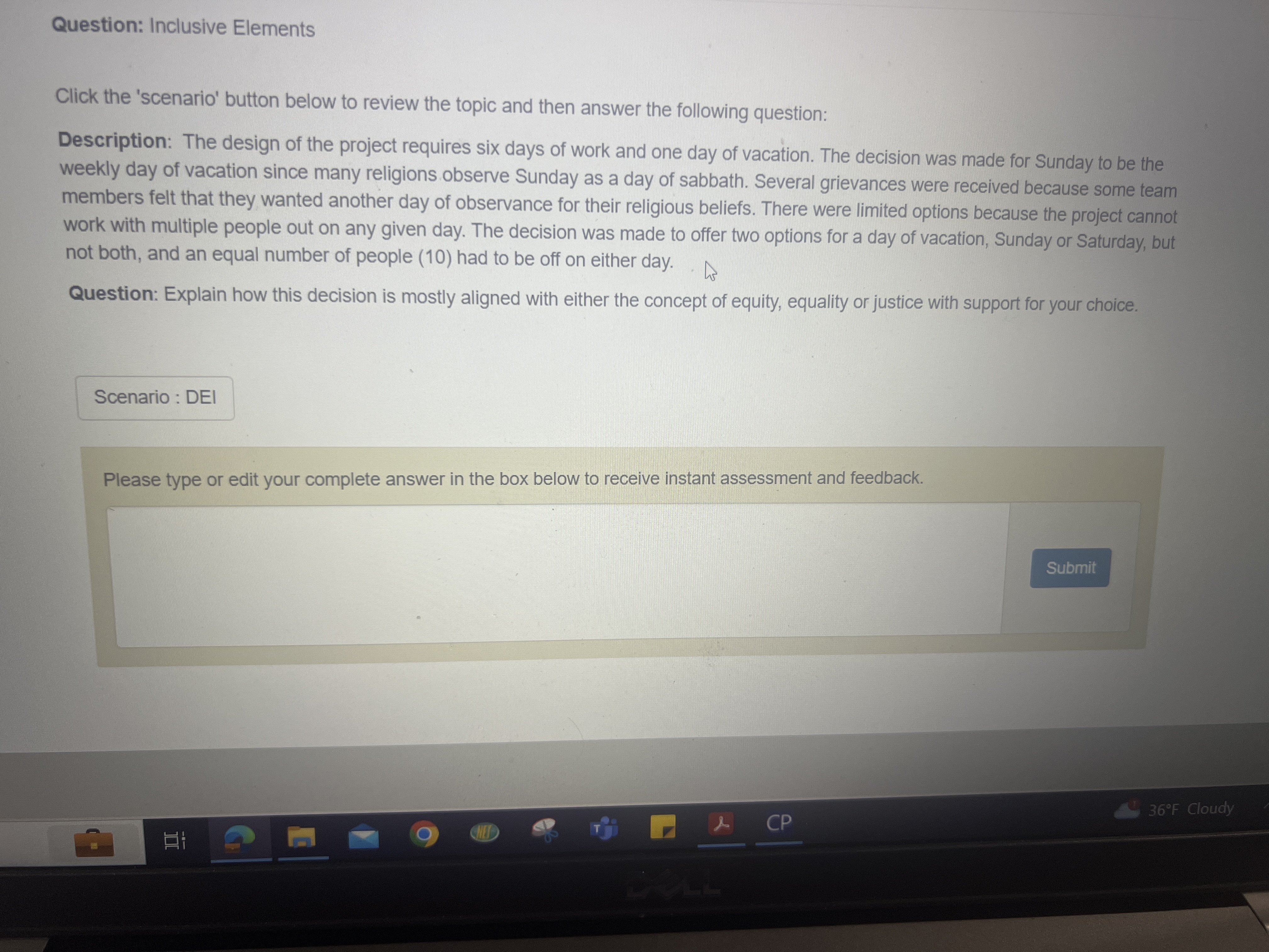 topic and then answer the following question: Description: The design of the