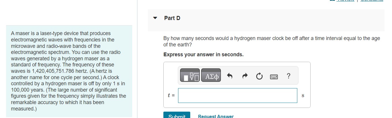 waves with frequencies in the By how many seconds would a hydrogen