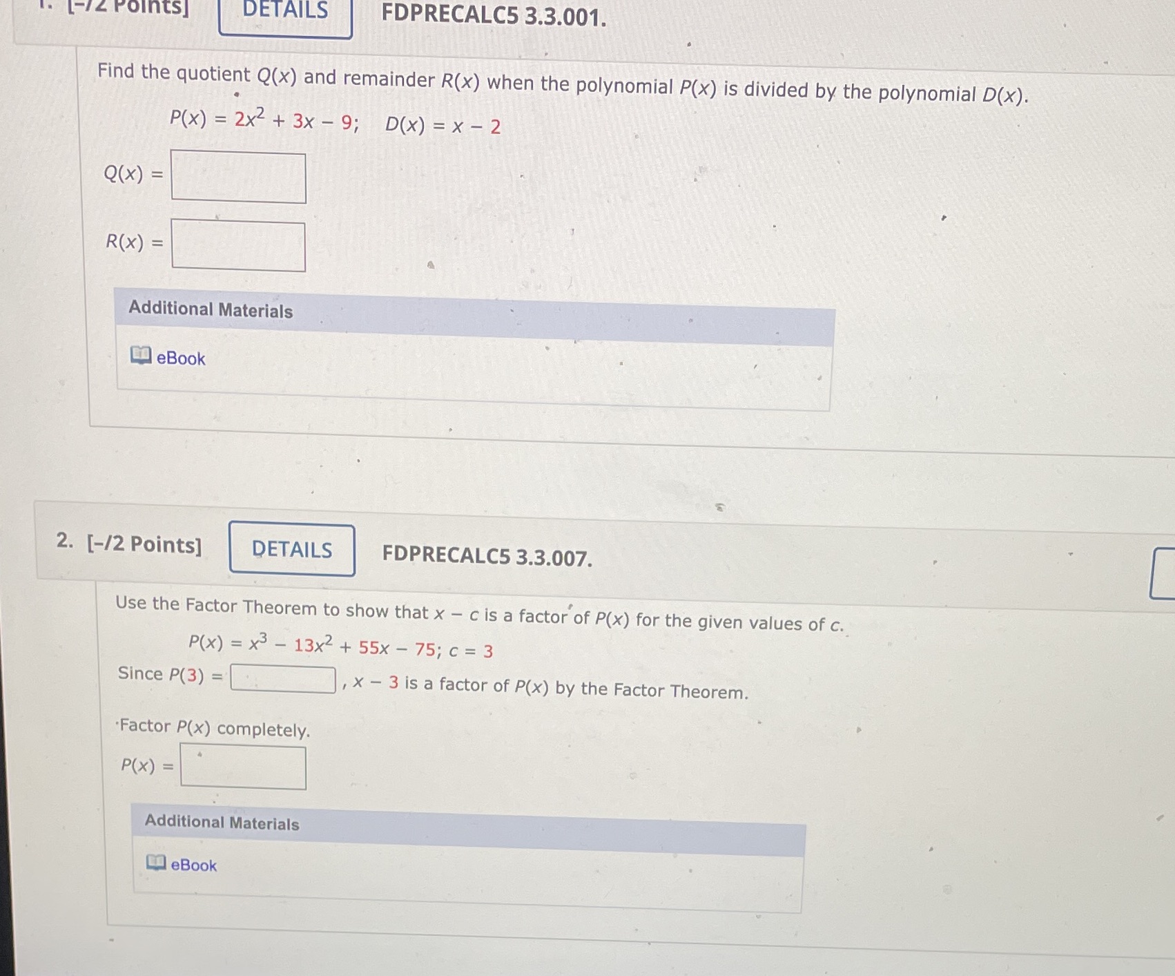 Explanation on how to solve these two problems I. L 2 Points]