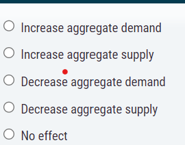 will shift the respective demand or supply curve and will change the