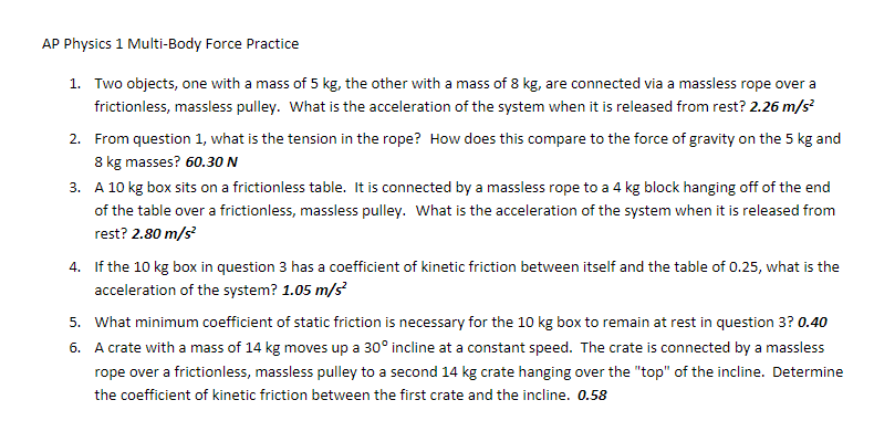 Could someone please show me the work for these questions? The answers