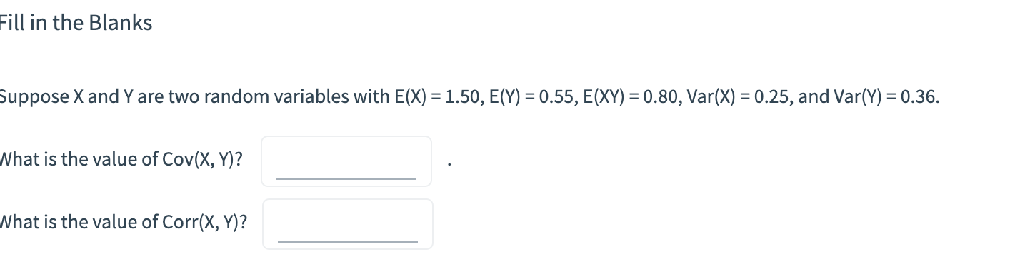 how can we solve the following problem Fill in the Blanks Suppose