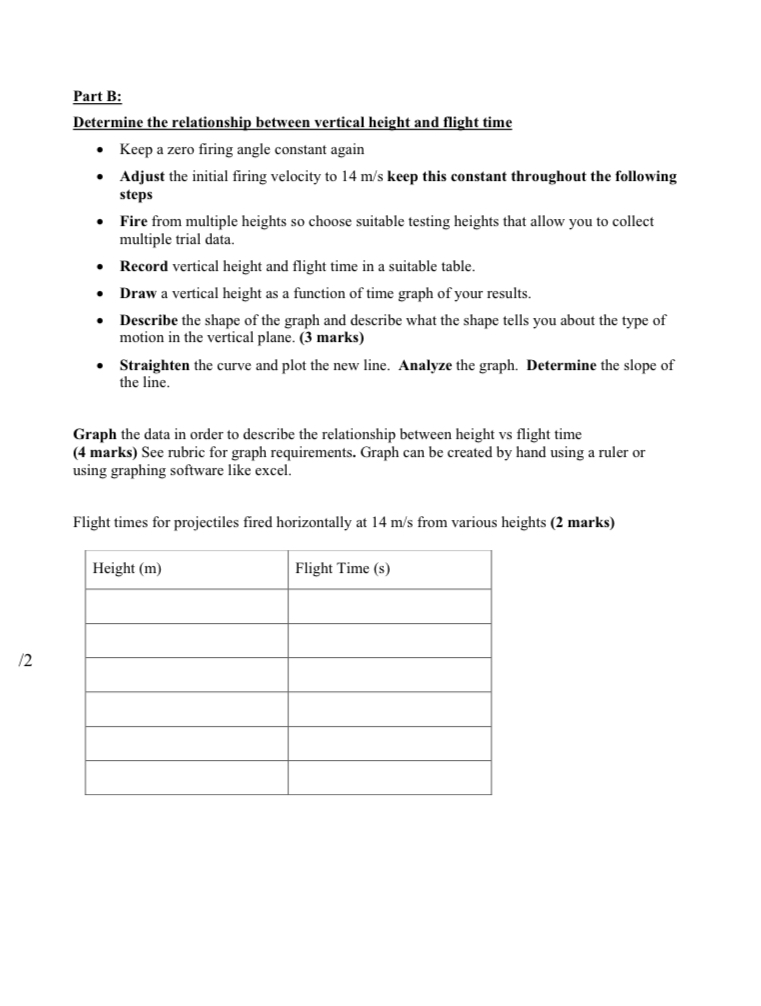 horizontal and vertical motions? Hint: relate the motion to acceleration.Physics 20-Projectile Motion