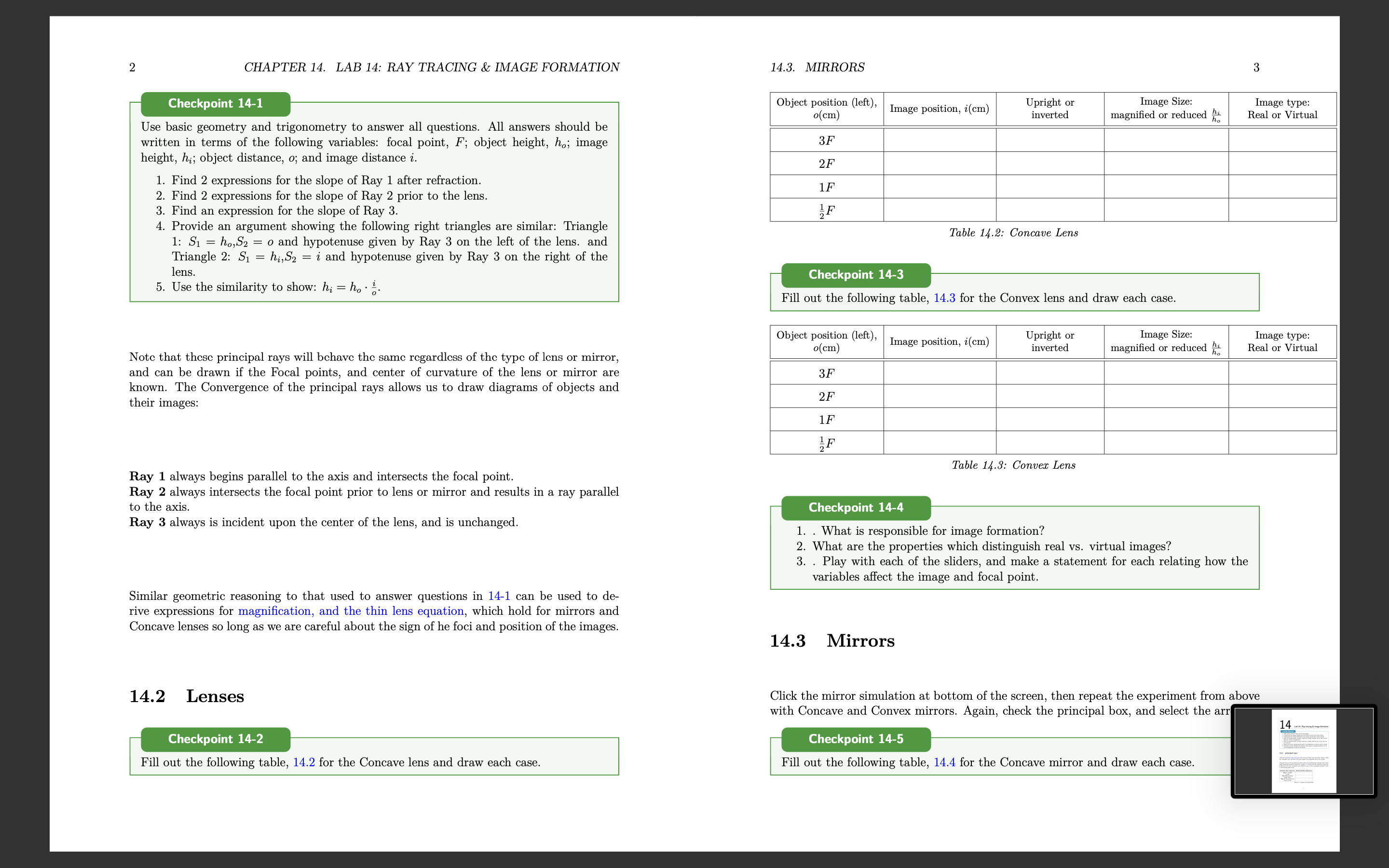 Real and Virtual images. Understand how image formation occurs using concave and