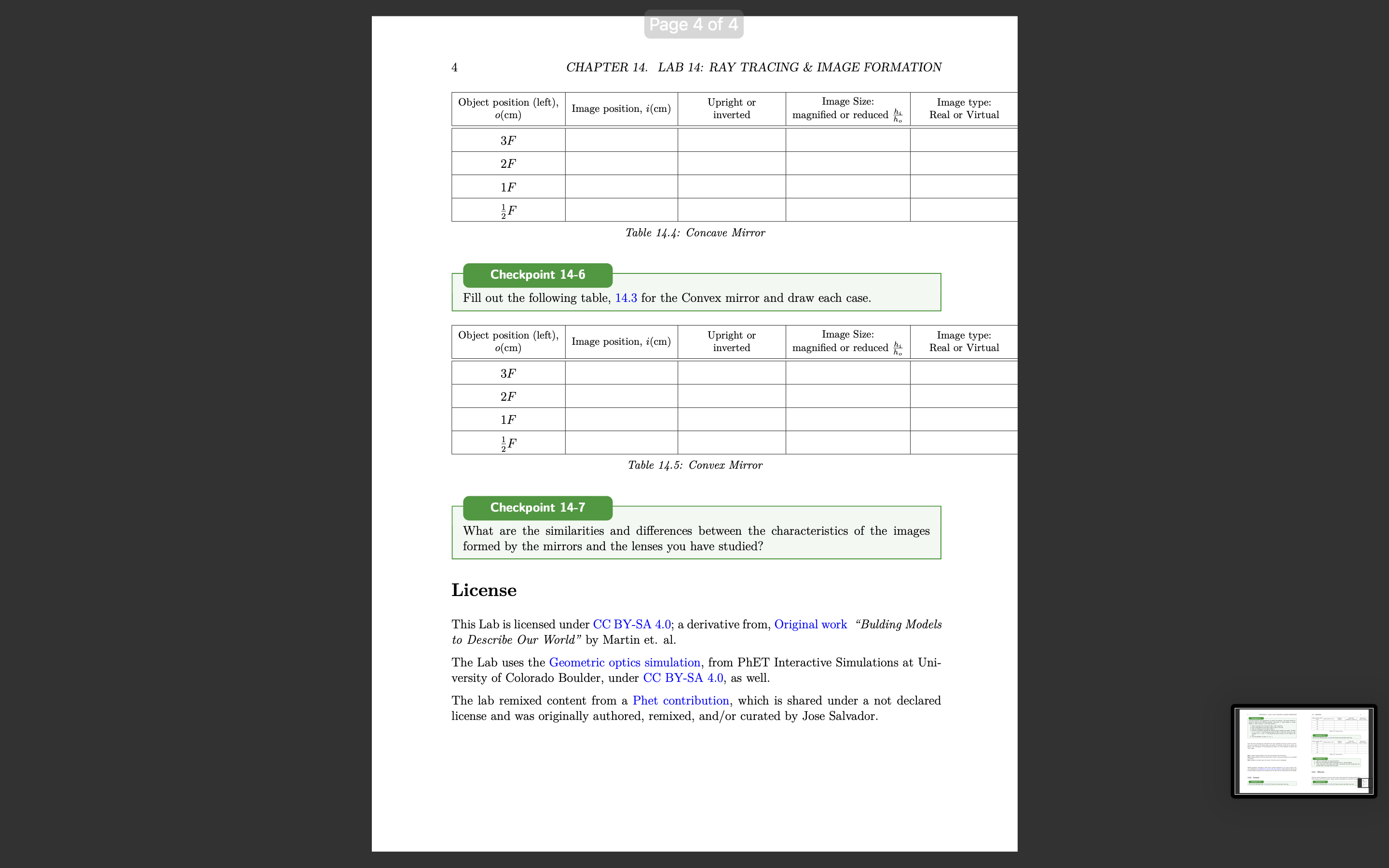 convex and con- cave mirrors. Apply the correct mathematical model to arrangements
