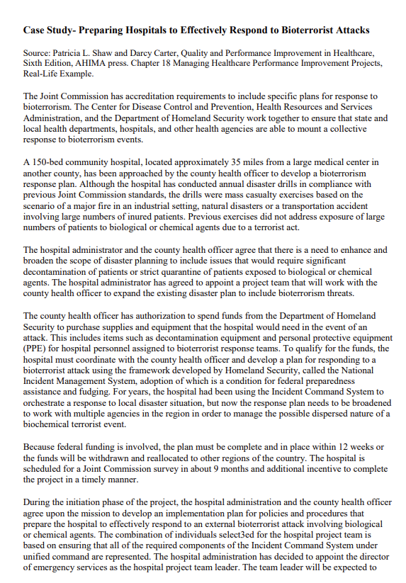 Plan (see Ch 7) C- Identify 5 major risk for your project.
