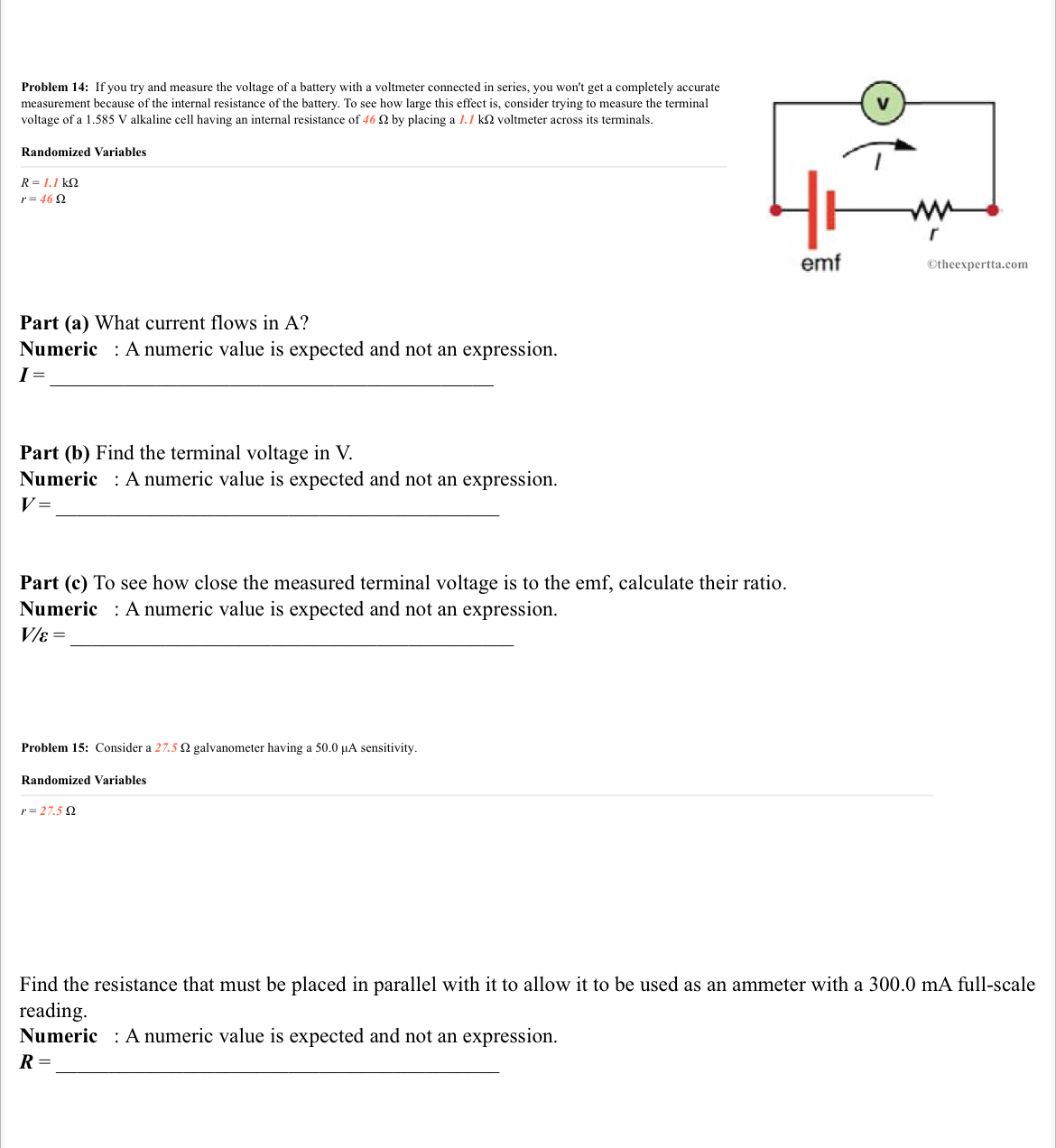 0.15 F) are connected in series with a resistor of resistance R