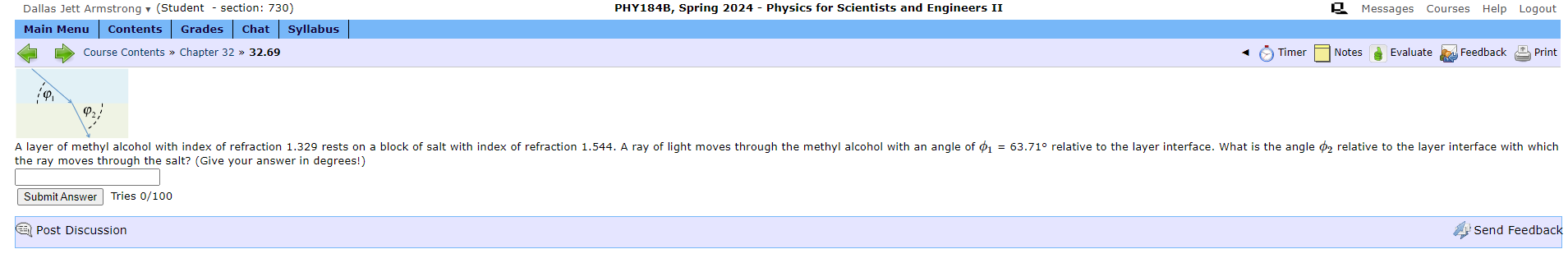 Dallas Jett Armstrong v (Student - section: 730} PHY1848, Spring 2024