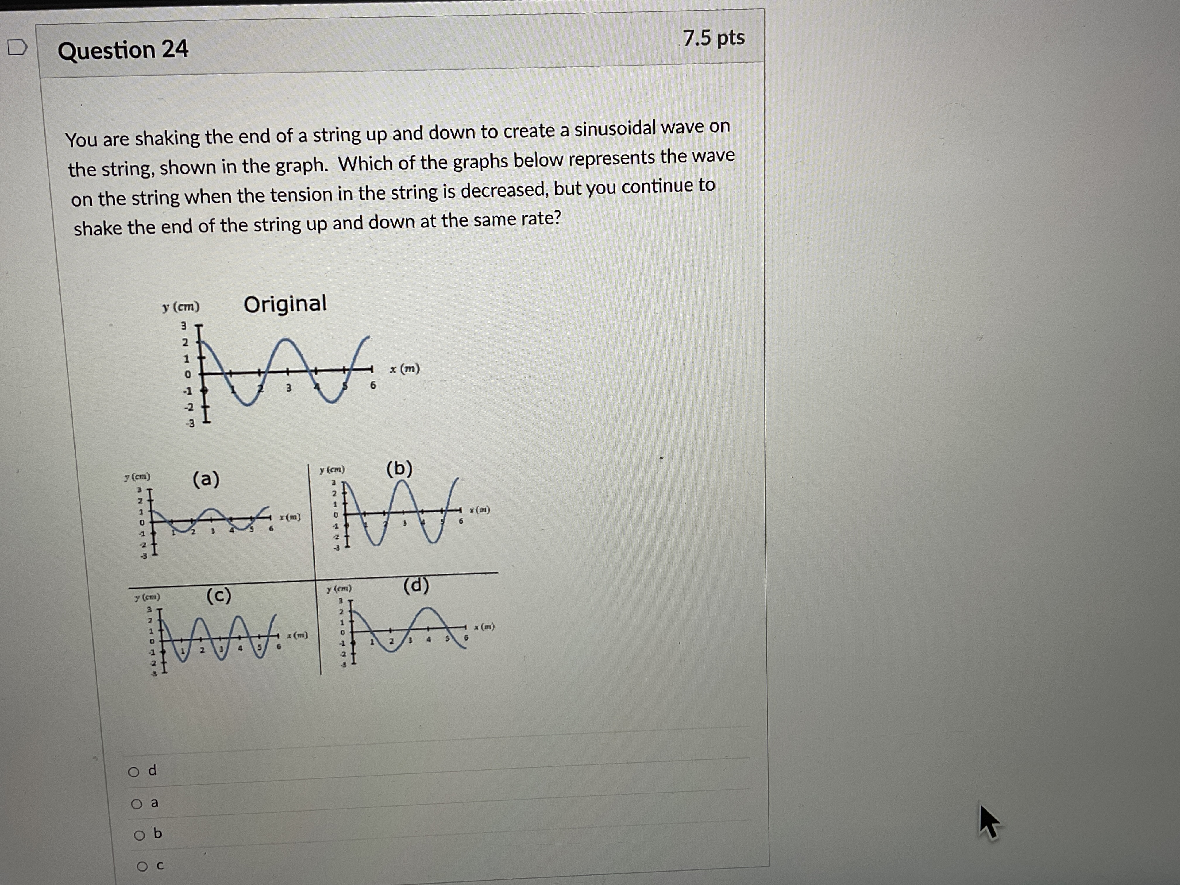 Hz on a string, as shown in the figure. What is the