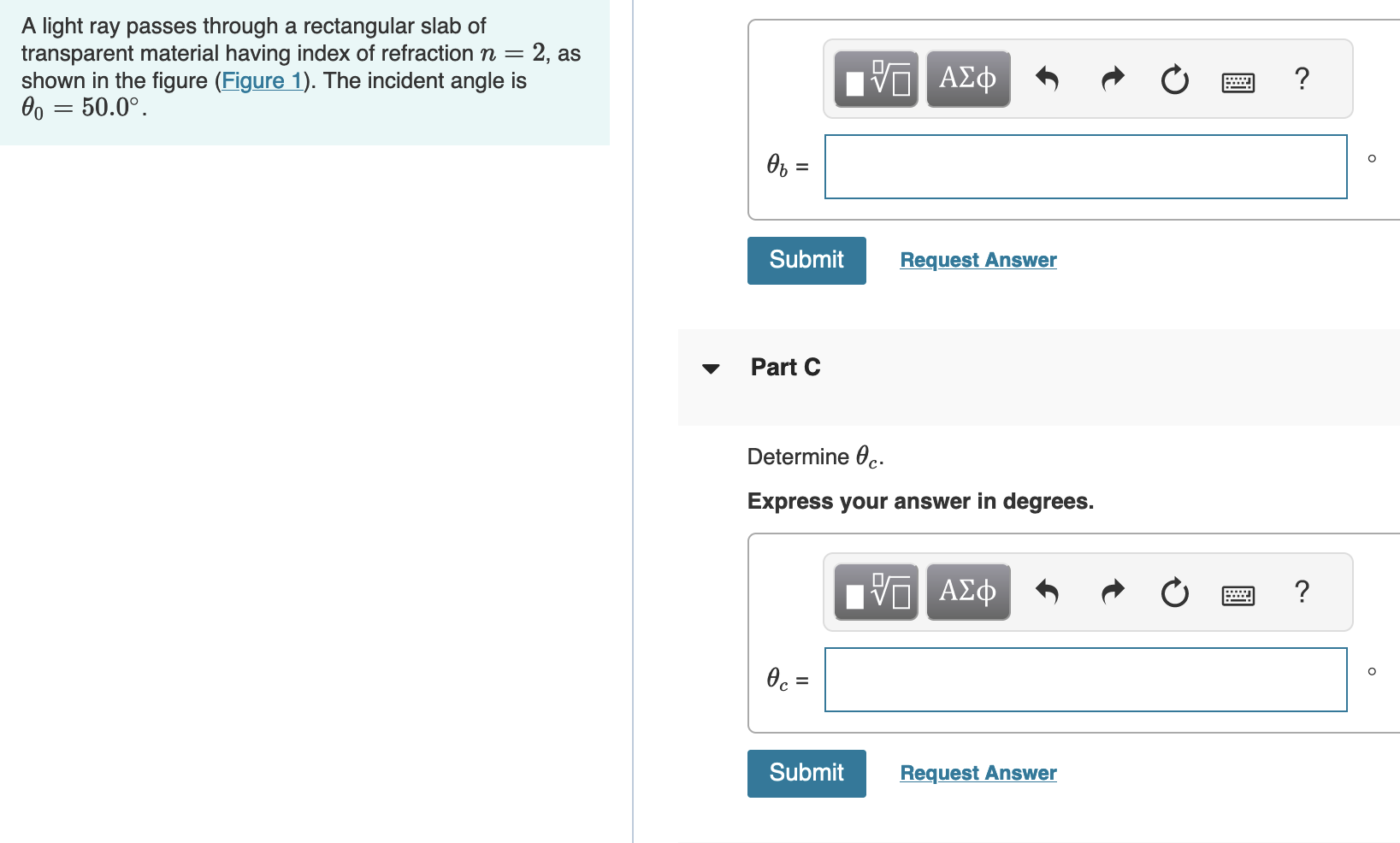 (Eigure 1). The incident angle is 6y = 50.0. BEEY -~ 0