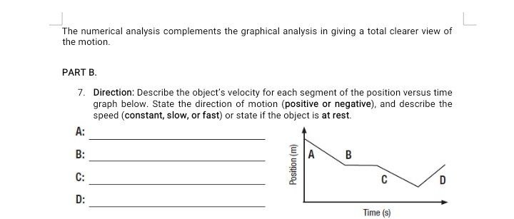 motion and is accelerating. The functional form of the velocity is v(t)