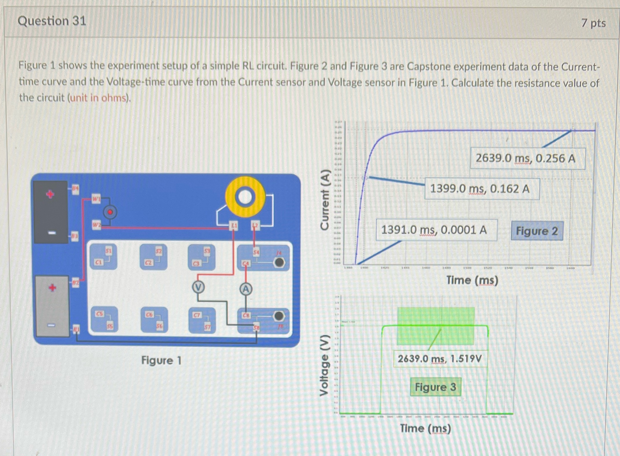  Question 31 7 pts Figure 1 shows the experiment setup of