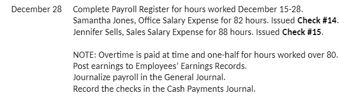 28. Samantha Jones , Office Salary Expense for $ 2 hours .