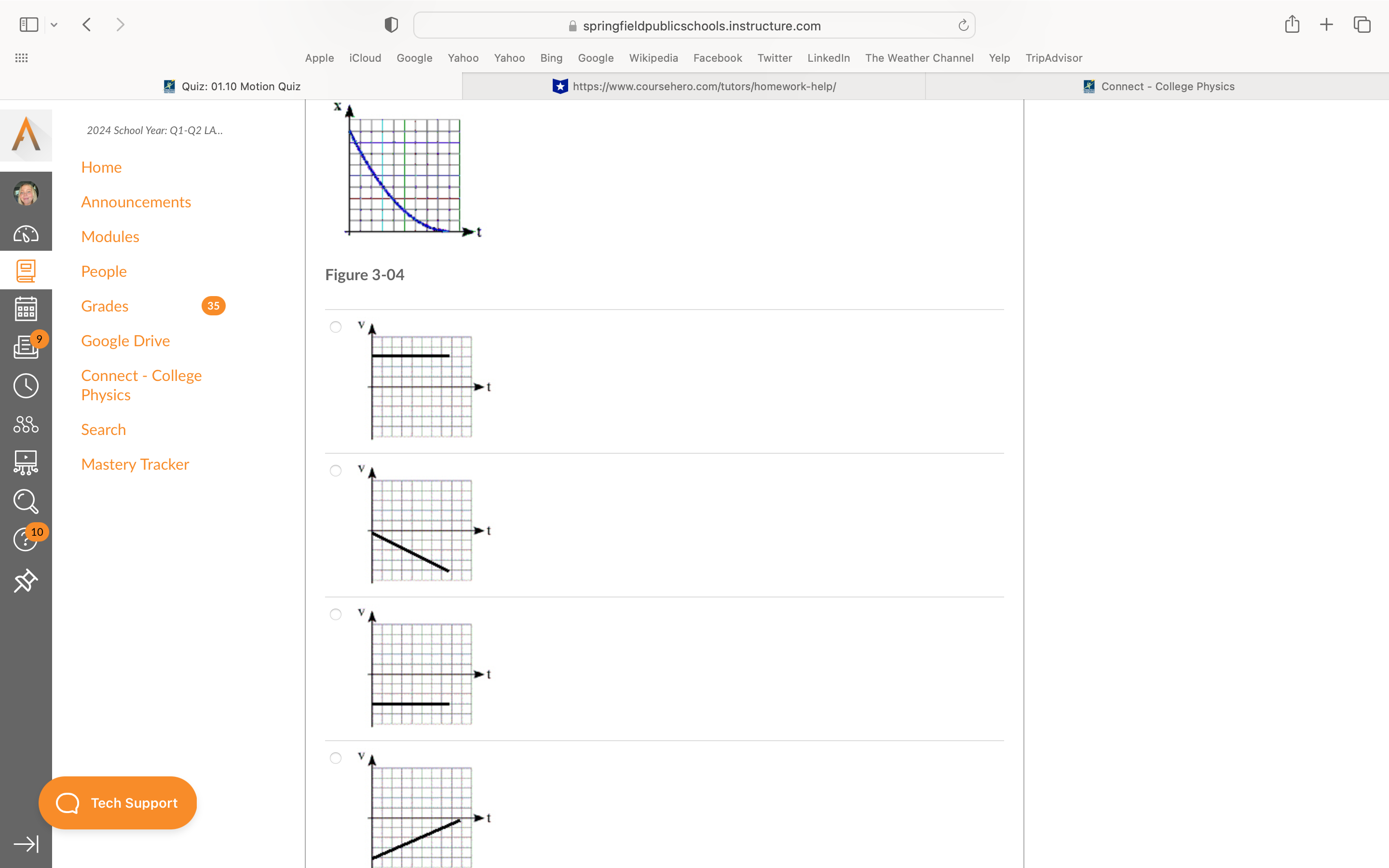 Connect - College Physics Search Mastery Tracker O 10 O O Q