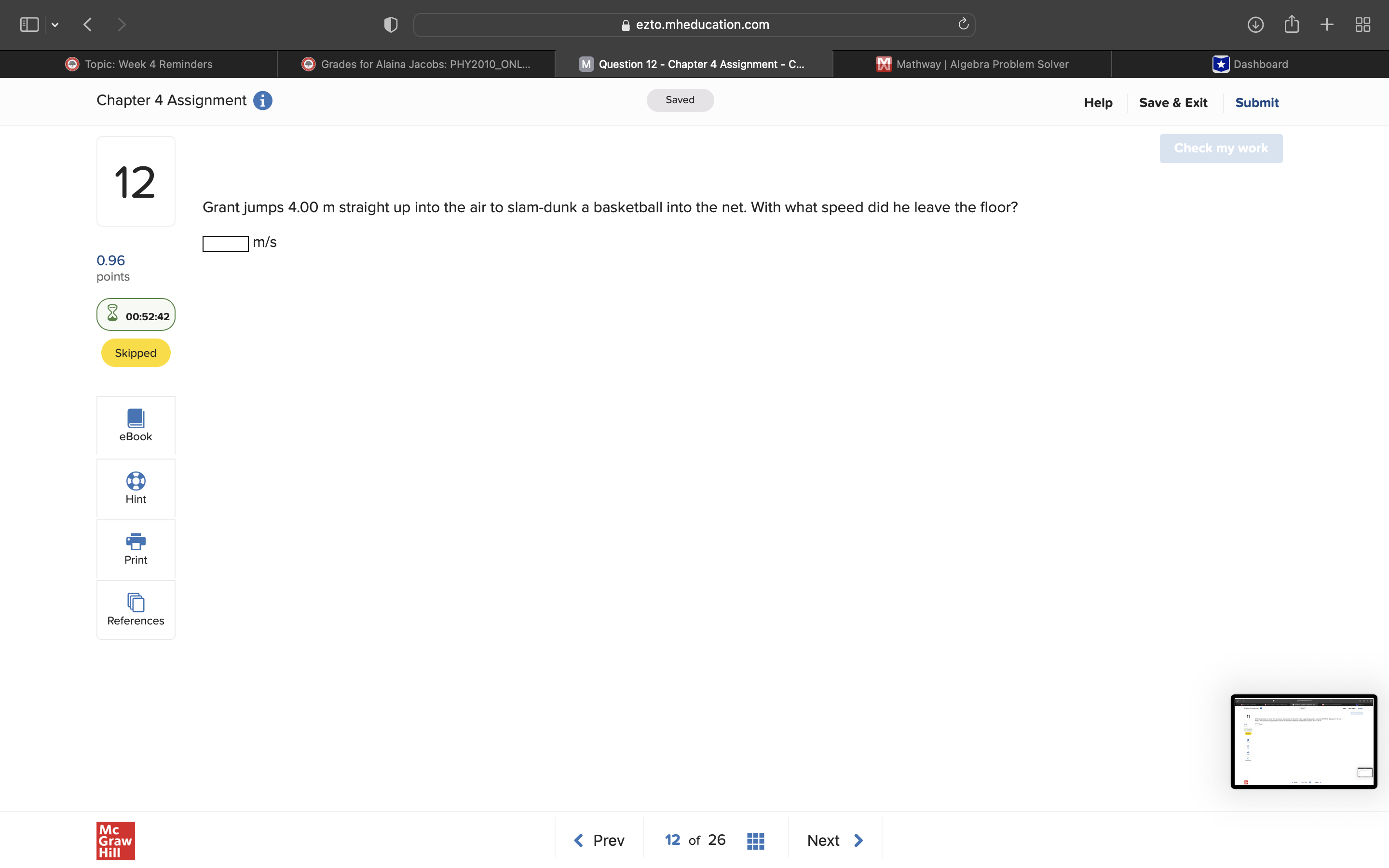 Problem Solver Dashboard Chapter 4 Assignment i Saved Help Save & Exit