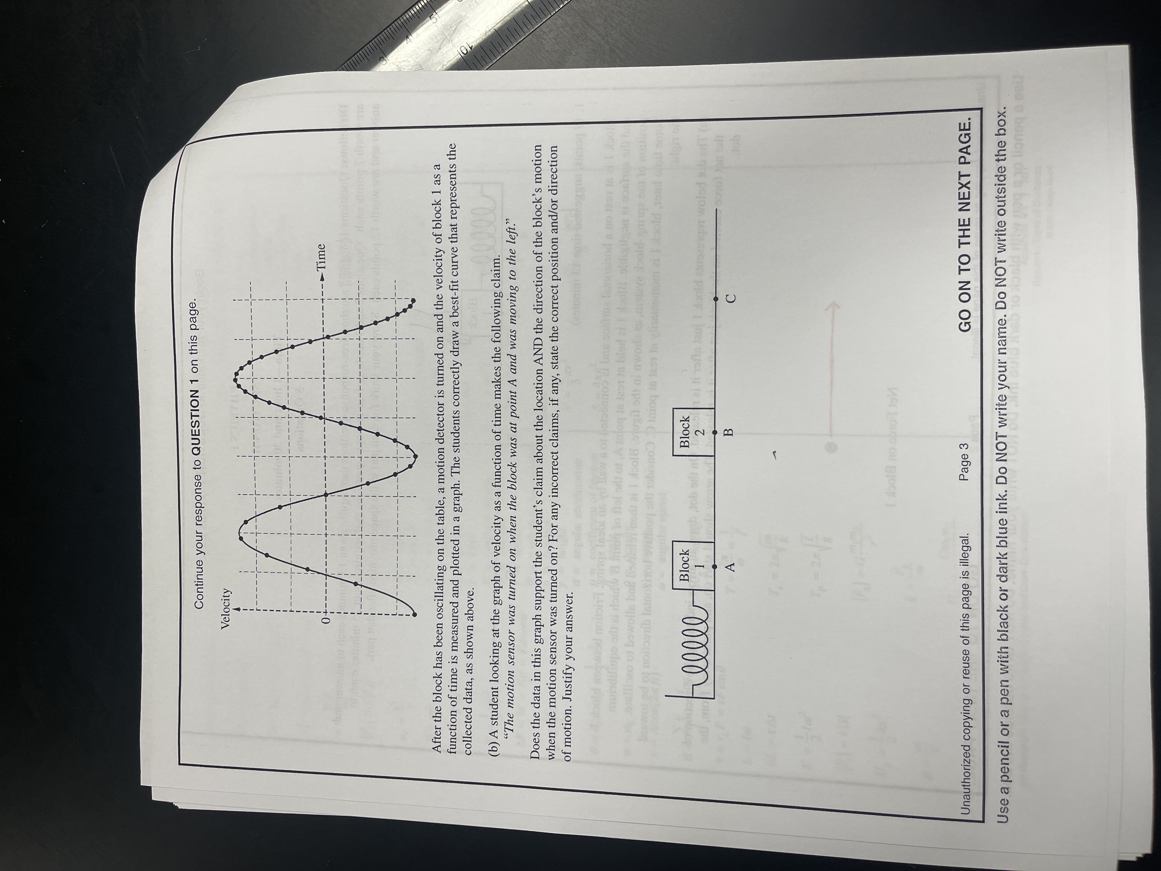  Continue your response to QUESTION 1 on this page. After the