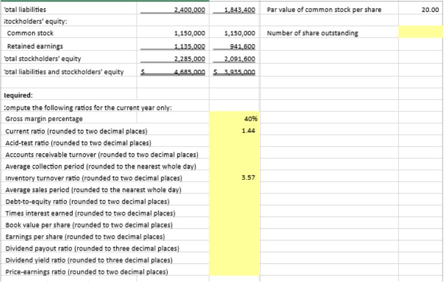  Zimmer, Inc. has provided its recent financial statements.The Controller has asked
