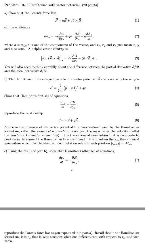 the Lorentz force law, F = q6+qu x B, (1) can be