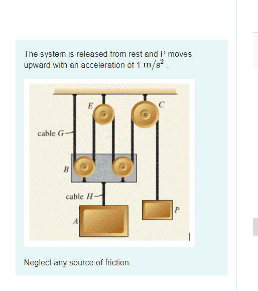 Dynamics review need some help The system is released from rest and