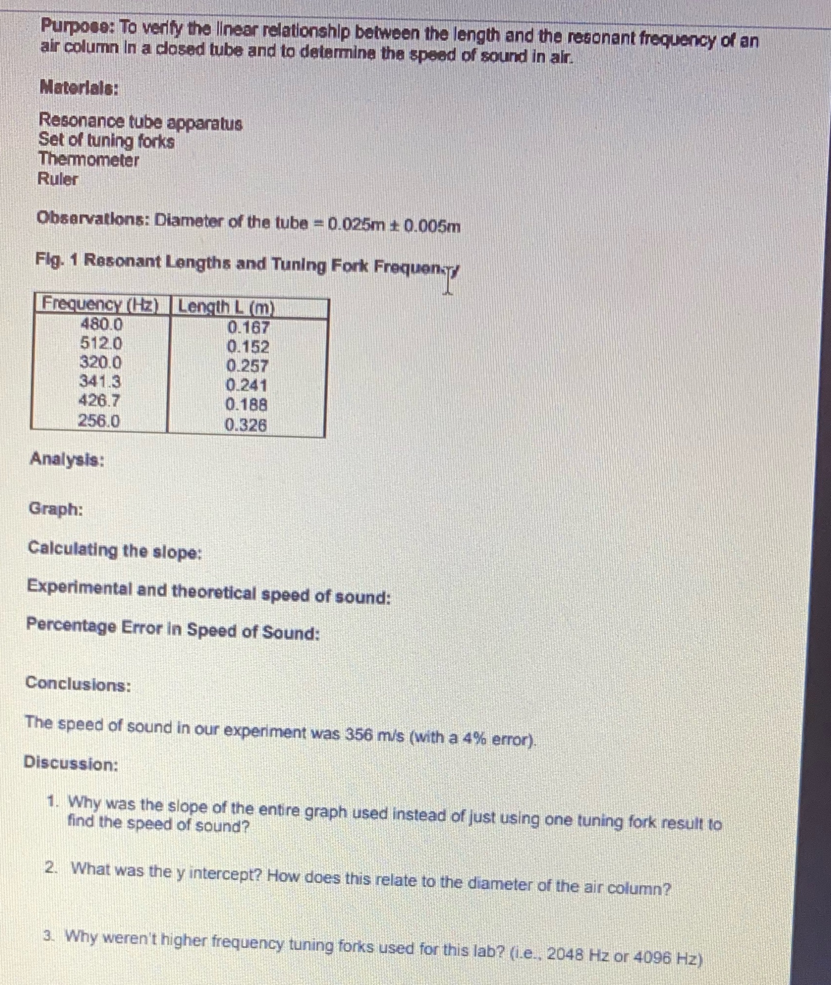 Purpose: To verify the linear relationship between the length and the