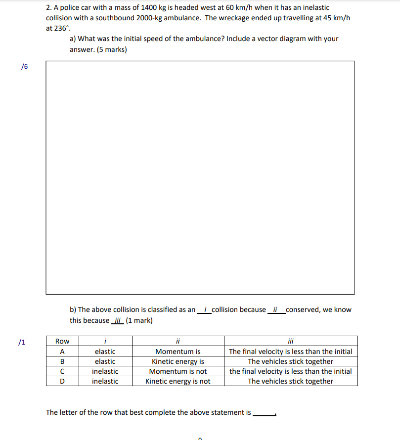 3.0 m/s at 0" and the eight ball has a velocity of