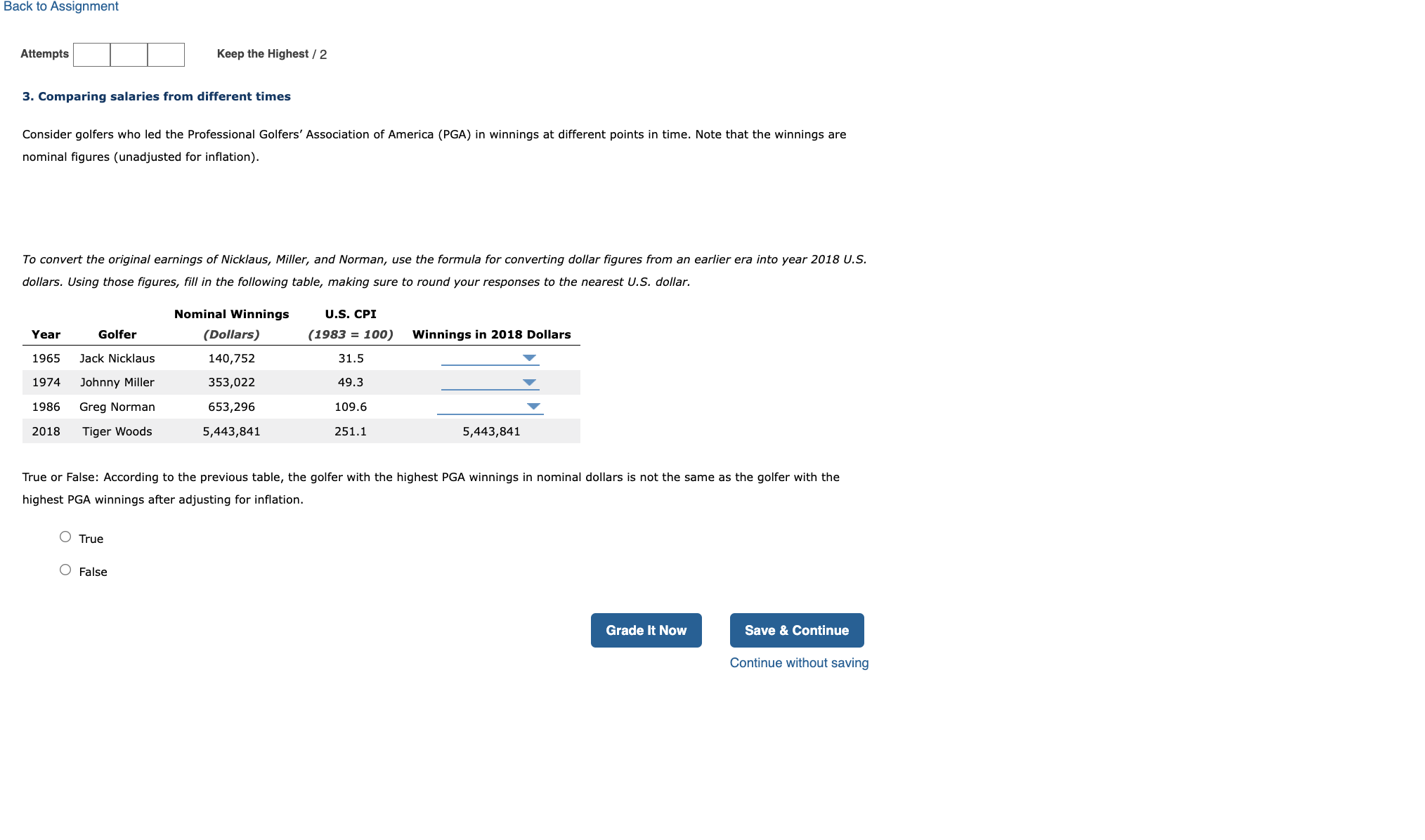 Back to Assignment Attempts Keep the Highest / 2 3. Comparing