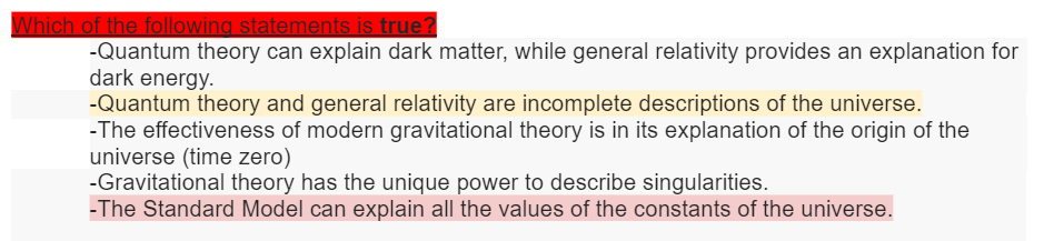  -Quantum theory can explain dark matter, while general relativity provides an