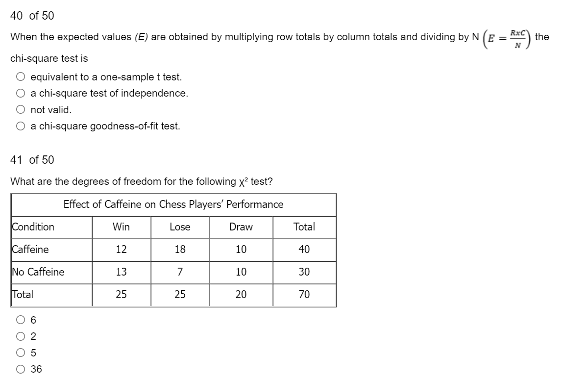 the standard error is calculated as (I O Oi: p4 of 50