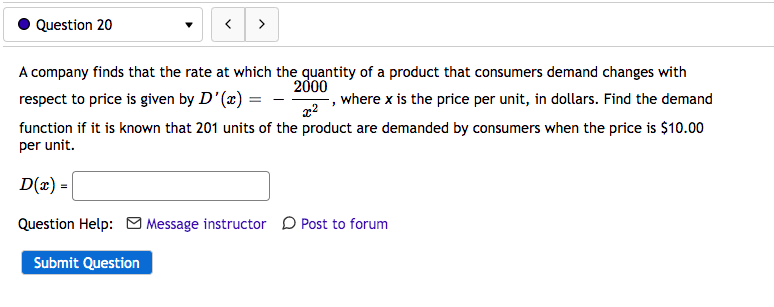 is $10.00 per unit. Question Help: Message instructor Submit Question O Post