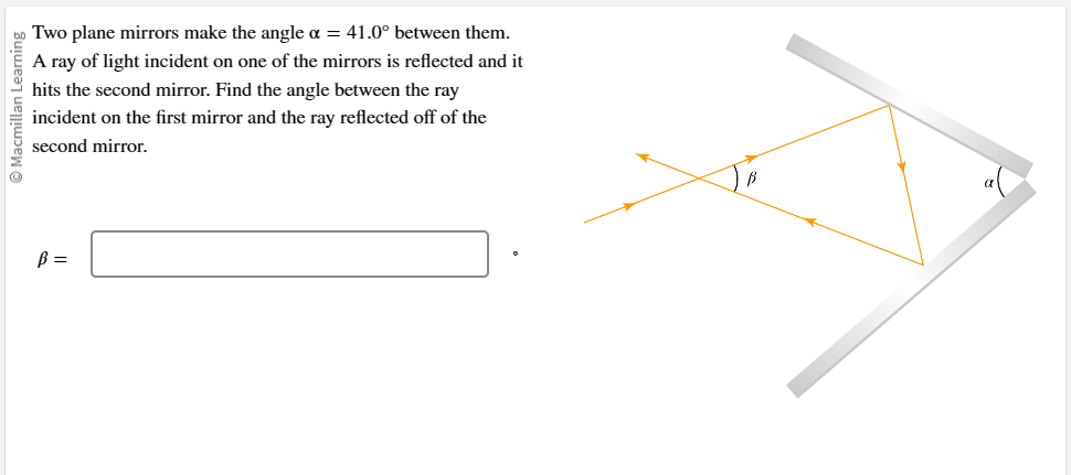 Determine the mirror's focal length f in centimeters. Calculate the mirror's radius
