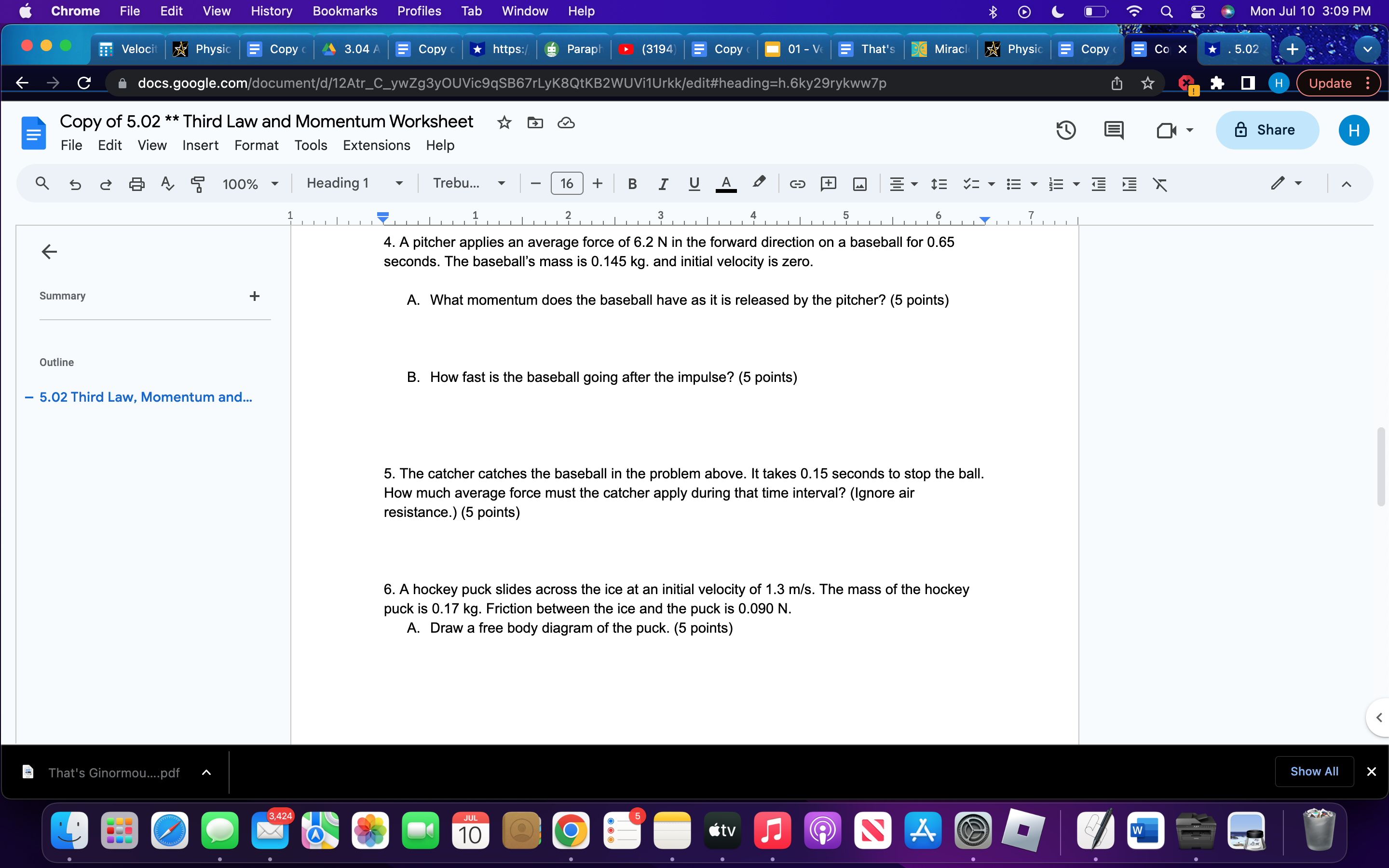 C docs.google.com/document/d/12Atr_C_ywZg3yOUVic9qSB67rLyK8QtKB2WUVi1Urkk/edit#heading=h.6ky29rykww7p CAOH Update : Copy of 5.02 ** Third Law and