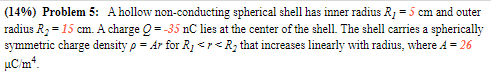 in units of kN/C, and take the positive direction outwards. Grade Summary