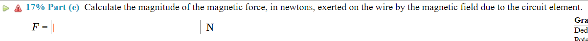 j + ( -1.1 G) kg 17% Part (a) Calculate the magnitude