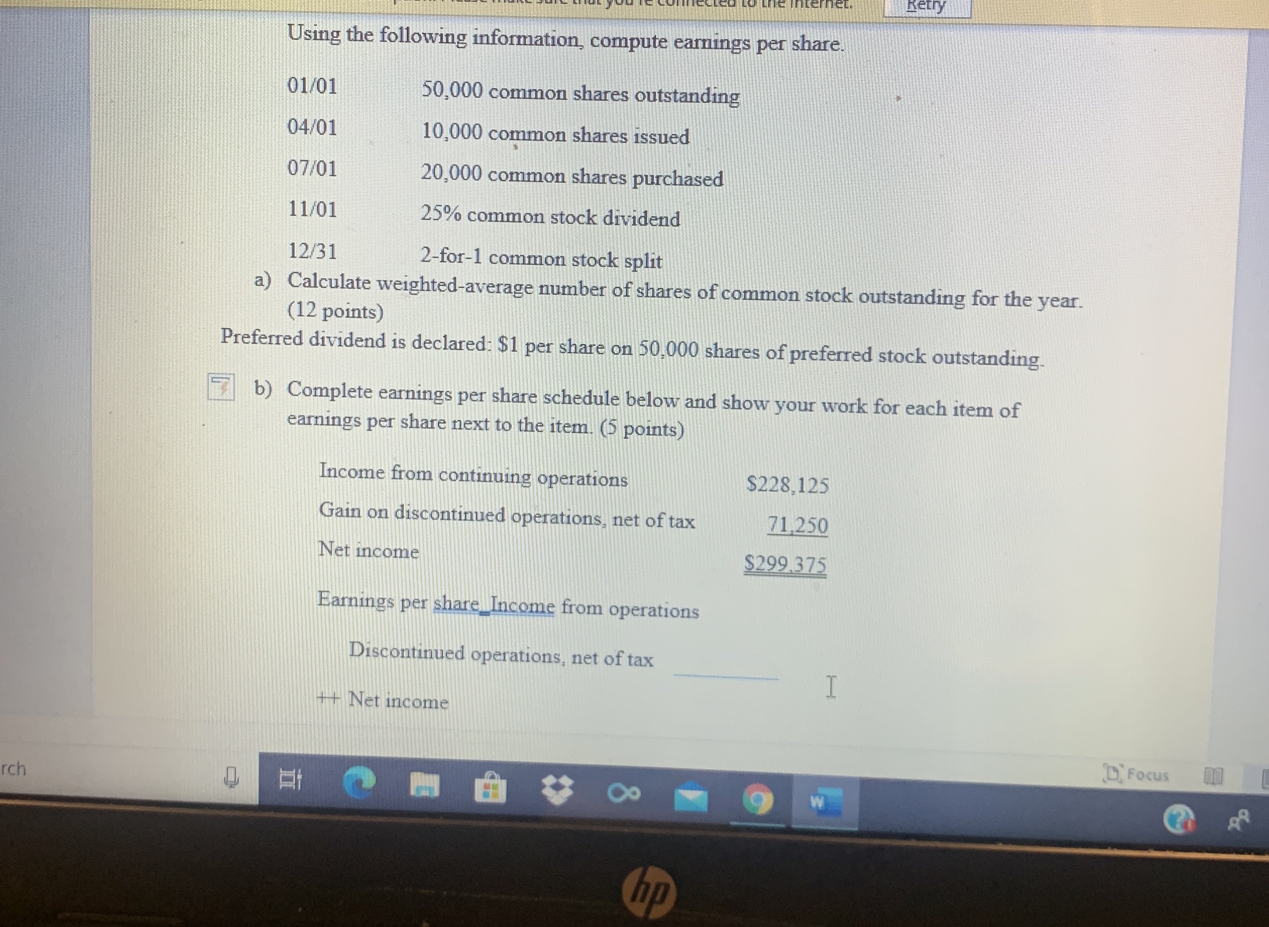 Asking a question about the problem in the picture Using the following