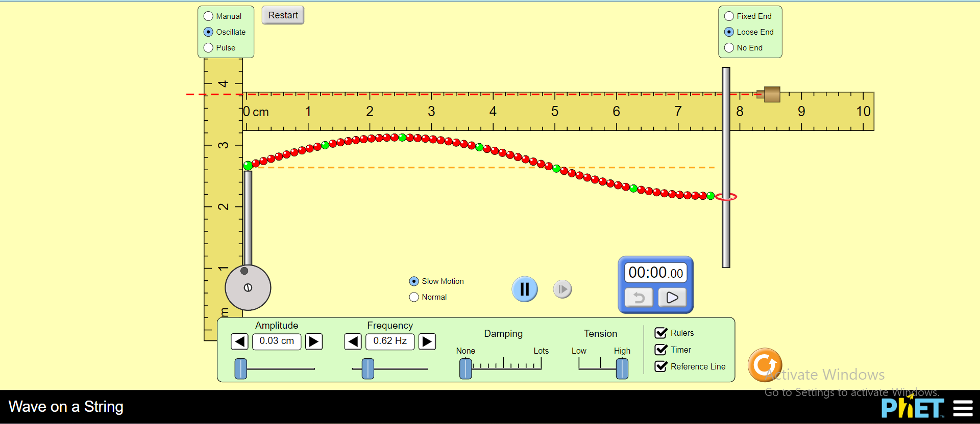(upper right corner) to Fixed End. 3) Set the Damping slider to