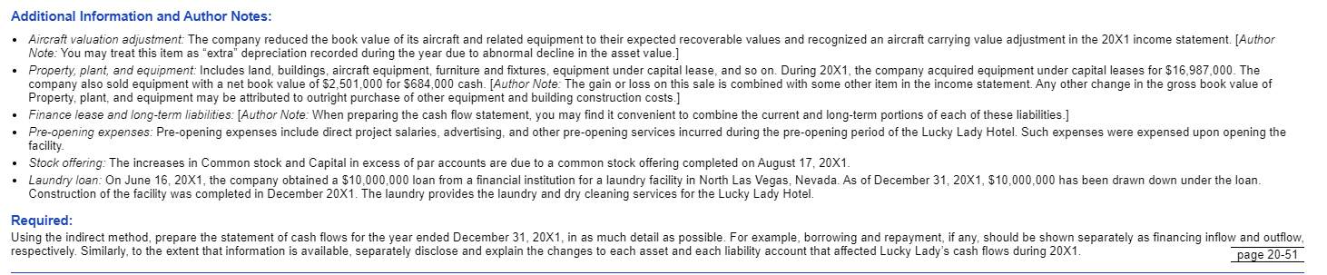 comprehensive statement of cash flows (LO 20-1, LO 20-2, LO 20-3, LO