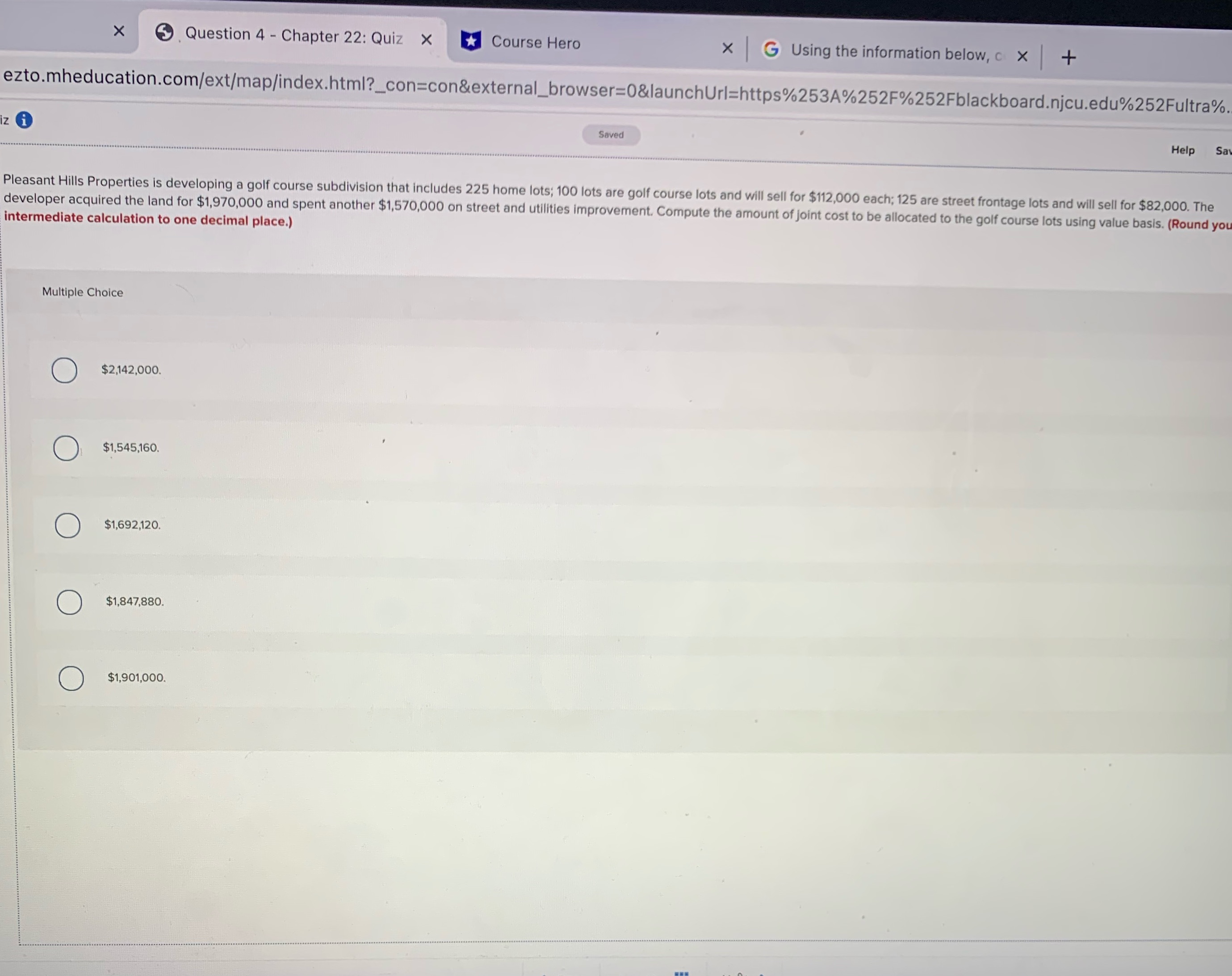 X Question 4 - Chapter 22: Quiz x Course Hero X