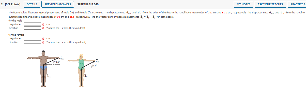 and direction of A. magnitude x unit(s) direction . counterclockwise from the
