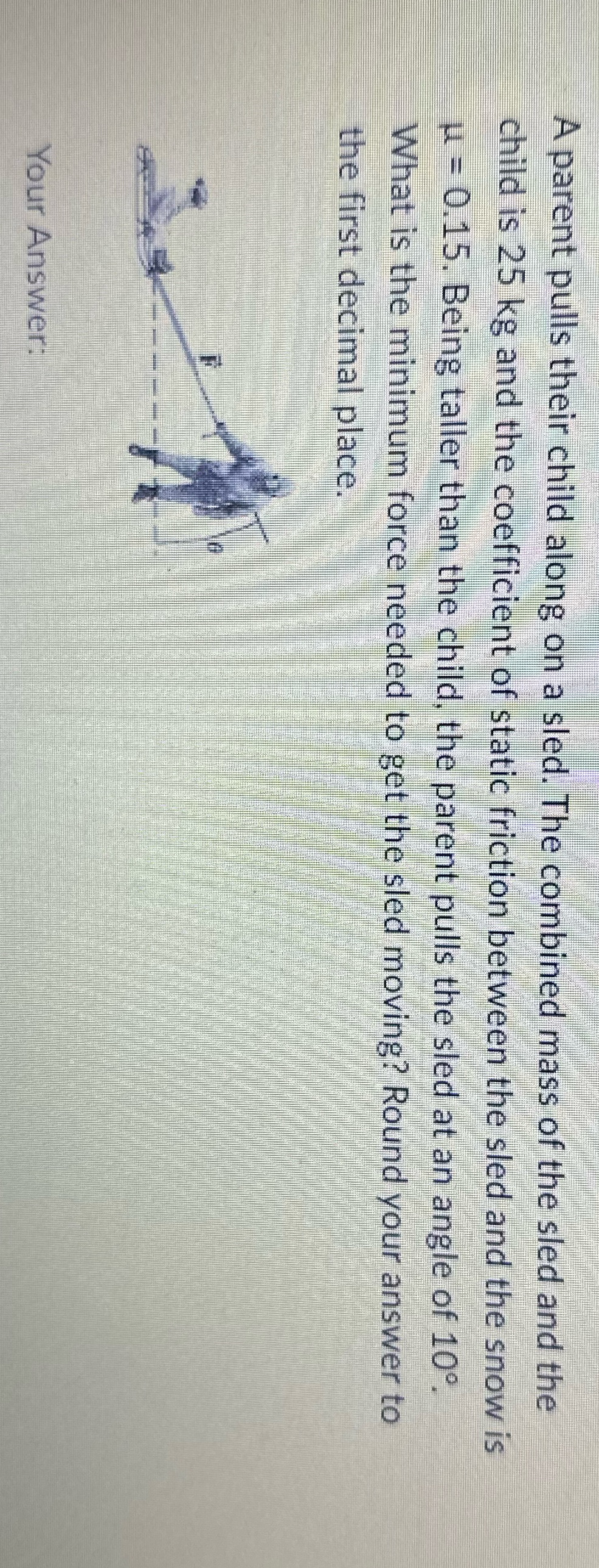 A parent pulls their child along on a sled. The combined