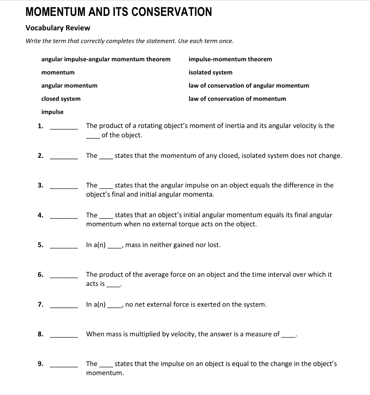 impulse and momentum. The diagram shows the forcetime graph for a force