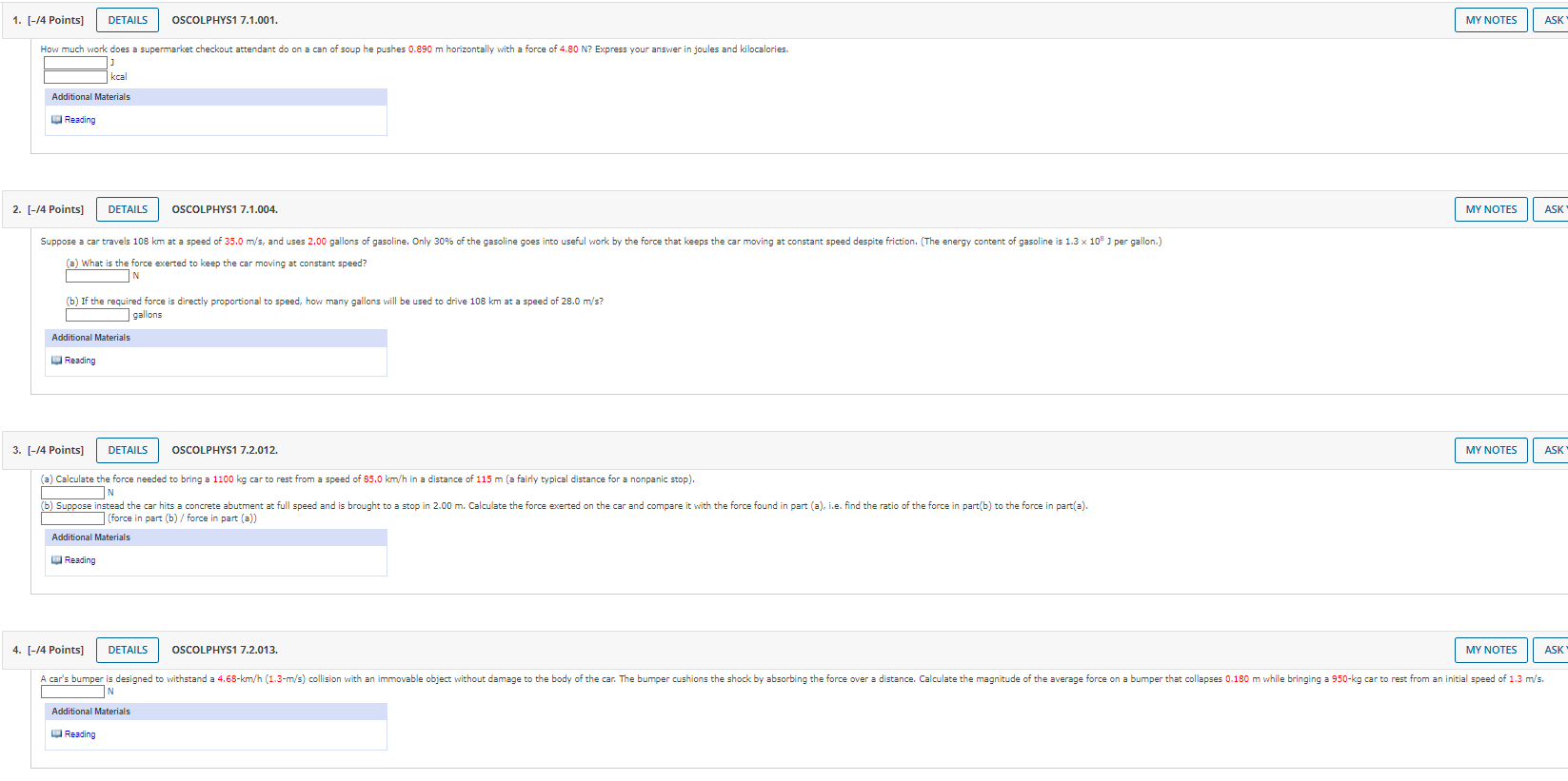 1. [_/4 Points] osc0LPHYS1 7.1.001. How much attQ7dant osc0LPHYS1 7.1.004. DETAILS En