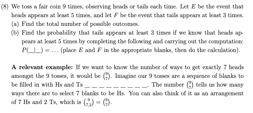 Please show all work and the logic behind every number used (8]