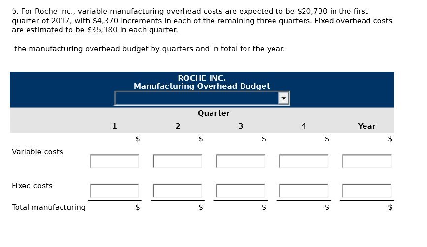 be $20,730 in the first quarter of 2017, with $4,370 increments in