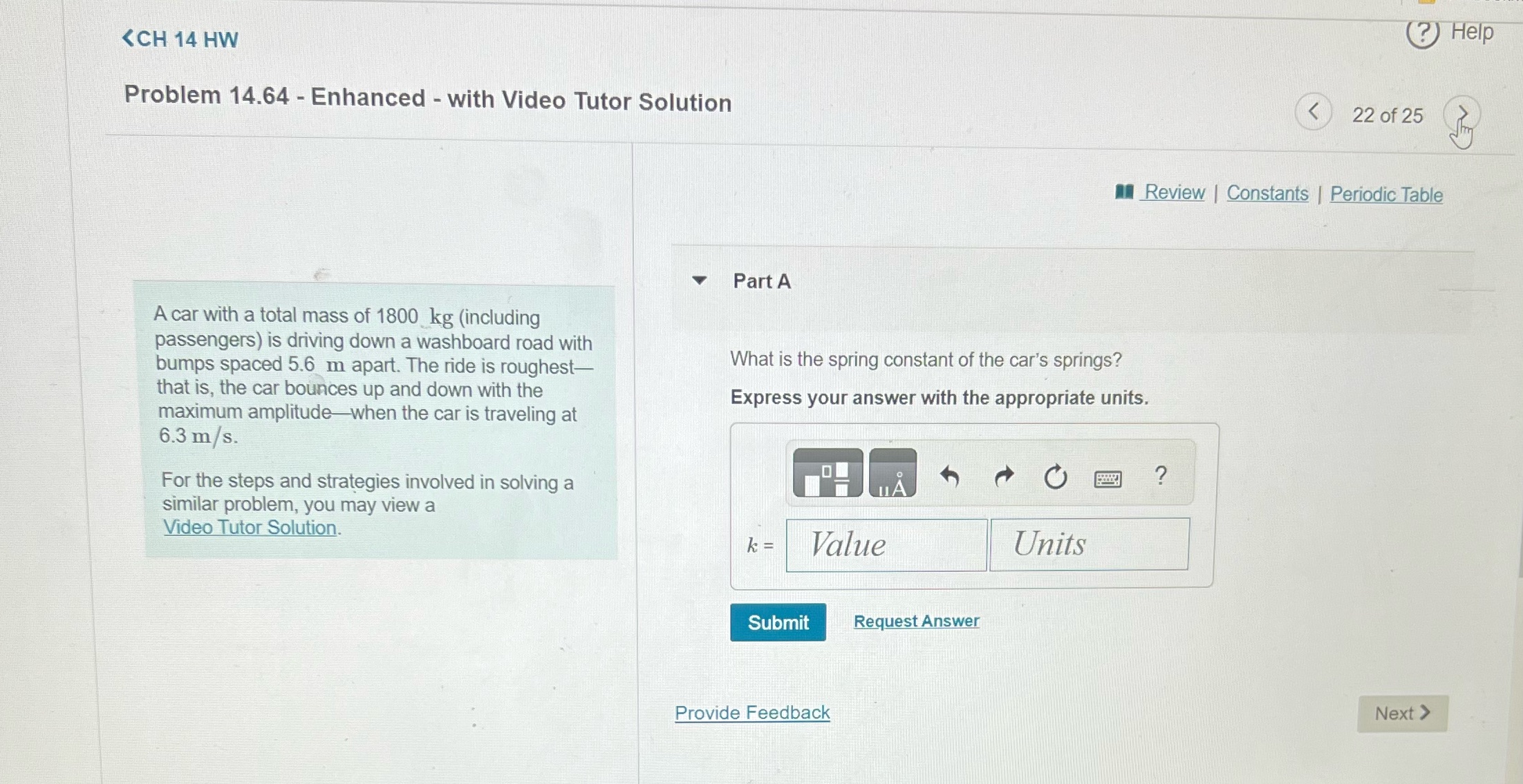 14 HW Problem 14.64 - Enhanced - with Video Tutor Solution <