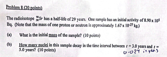  Please help me answer the following problem: Problem 7 (25 points)