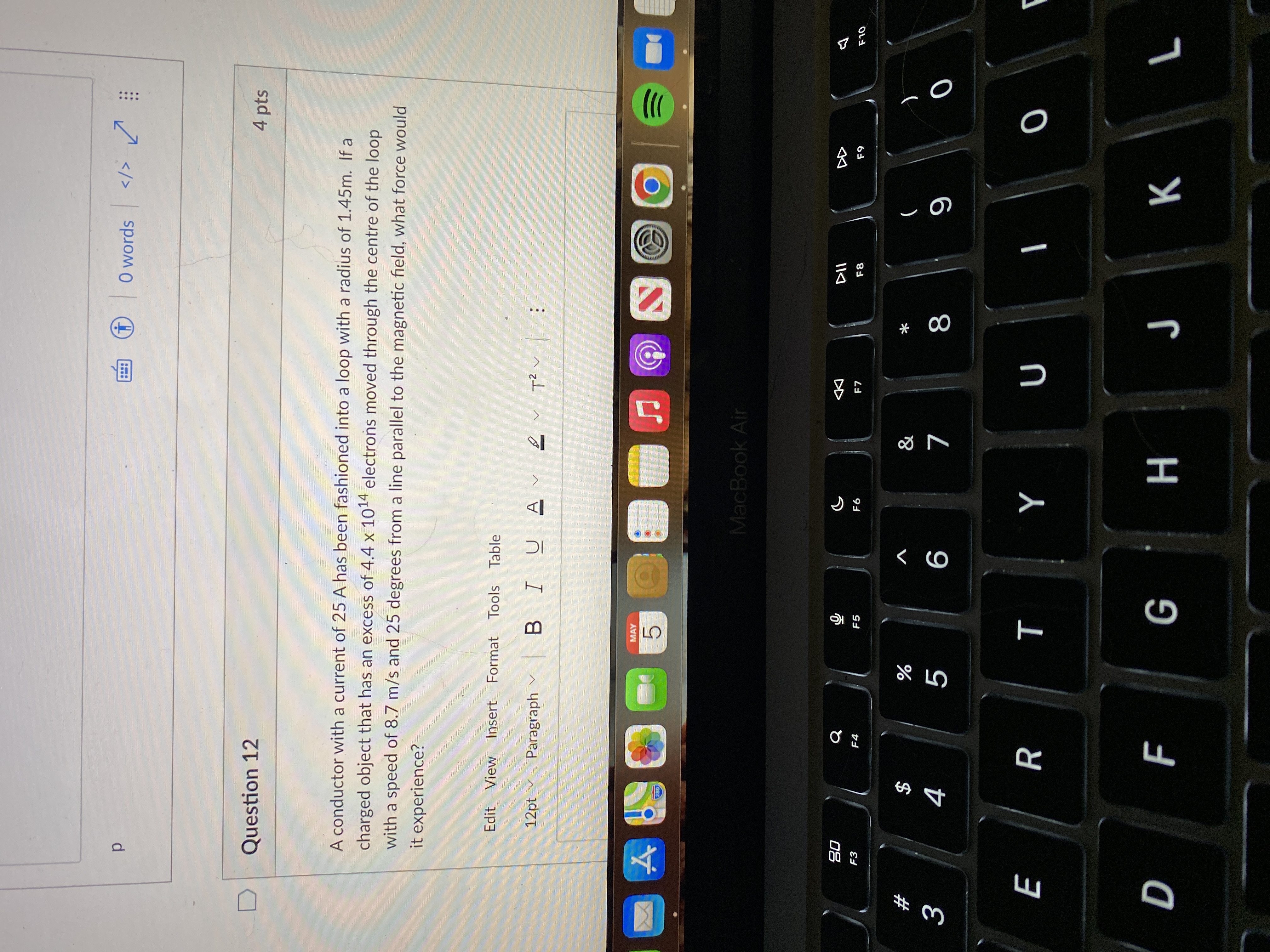  P ERA # 0 words > D Question 12 4 pts