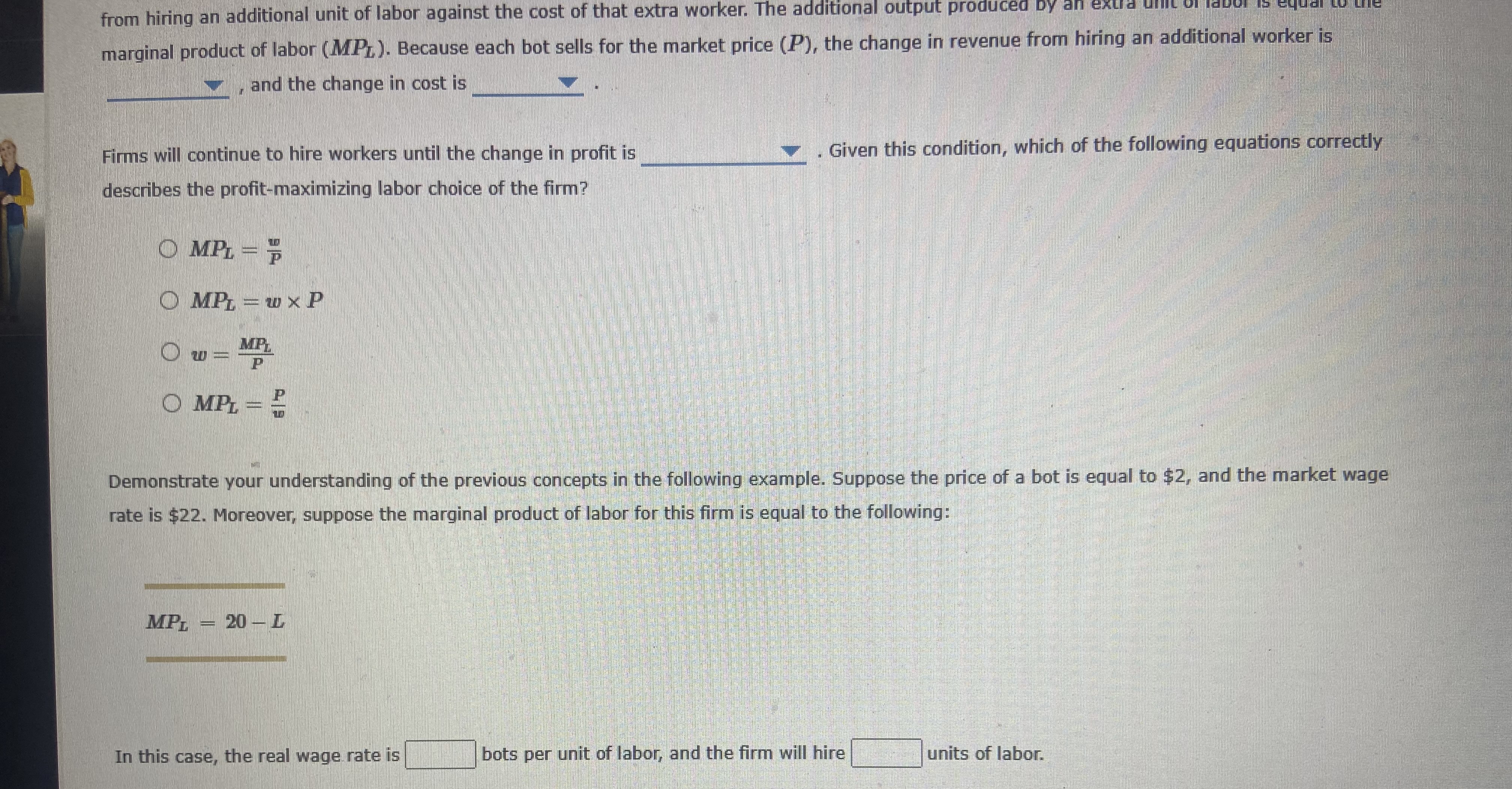 price of capital (r). Output (q) is therefore a function of labor