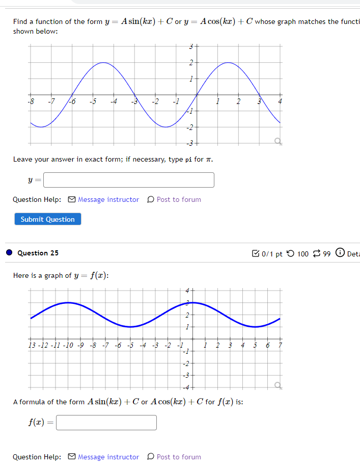above, determine the amplitude, midline, and period of the function _ .