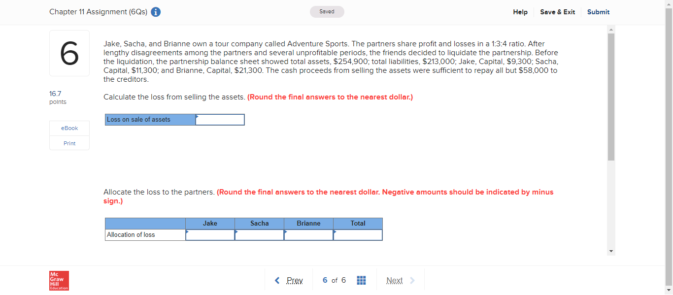 Sacha, and Brianne own a tour company called Adventure Sports. The partners