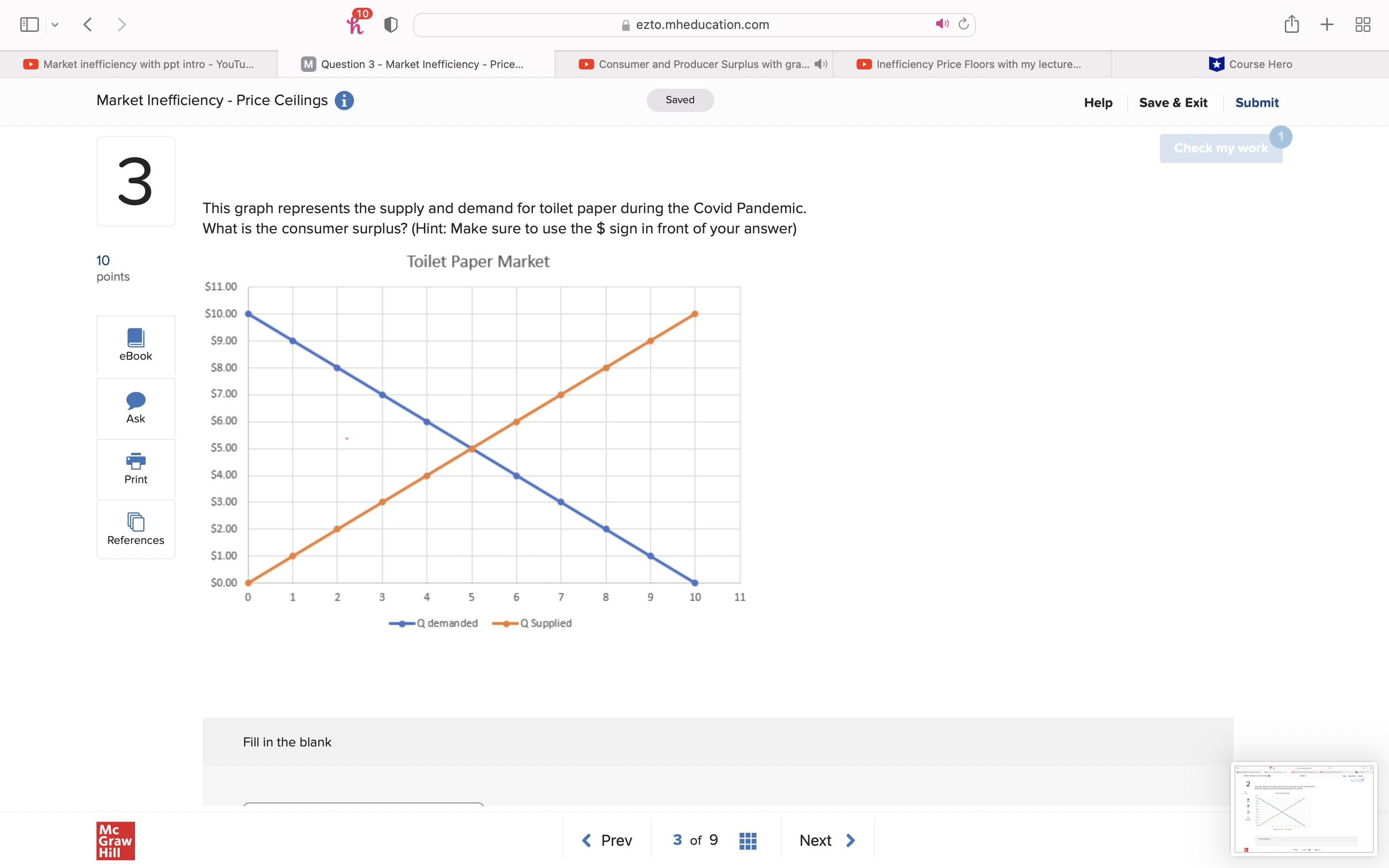 Ceilings - Conn... Consumer and Producer Surplus with graph explanation.. Hillv >